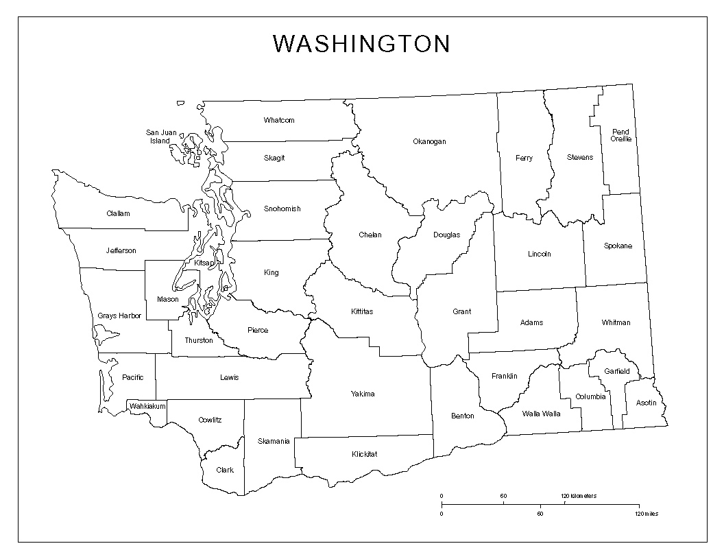 map of washington counties