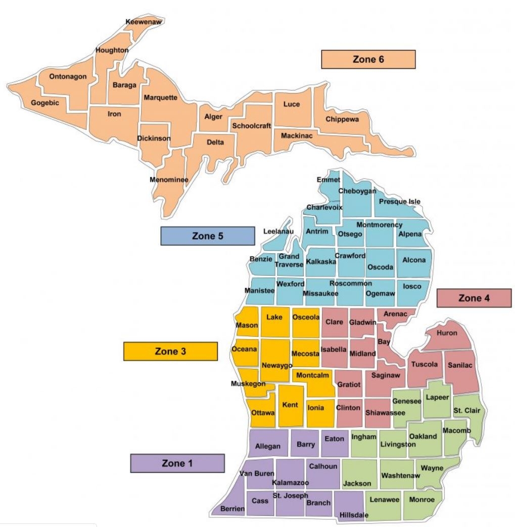 map of michigan counties map of michigan counties