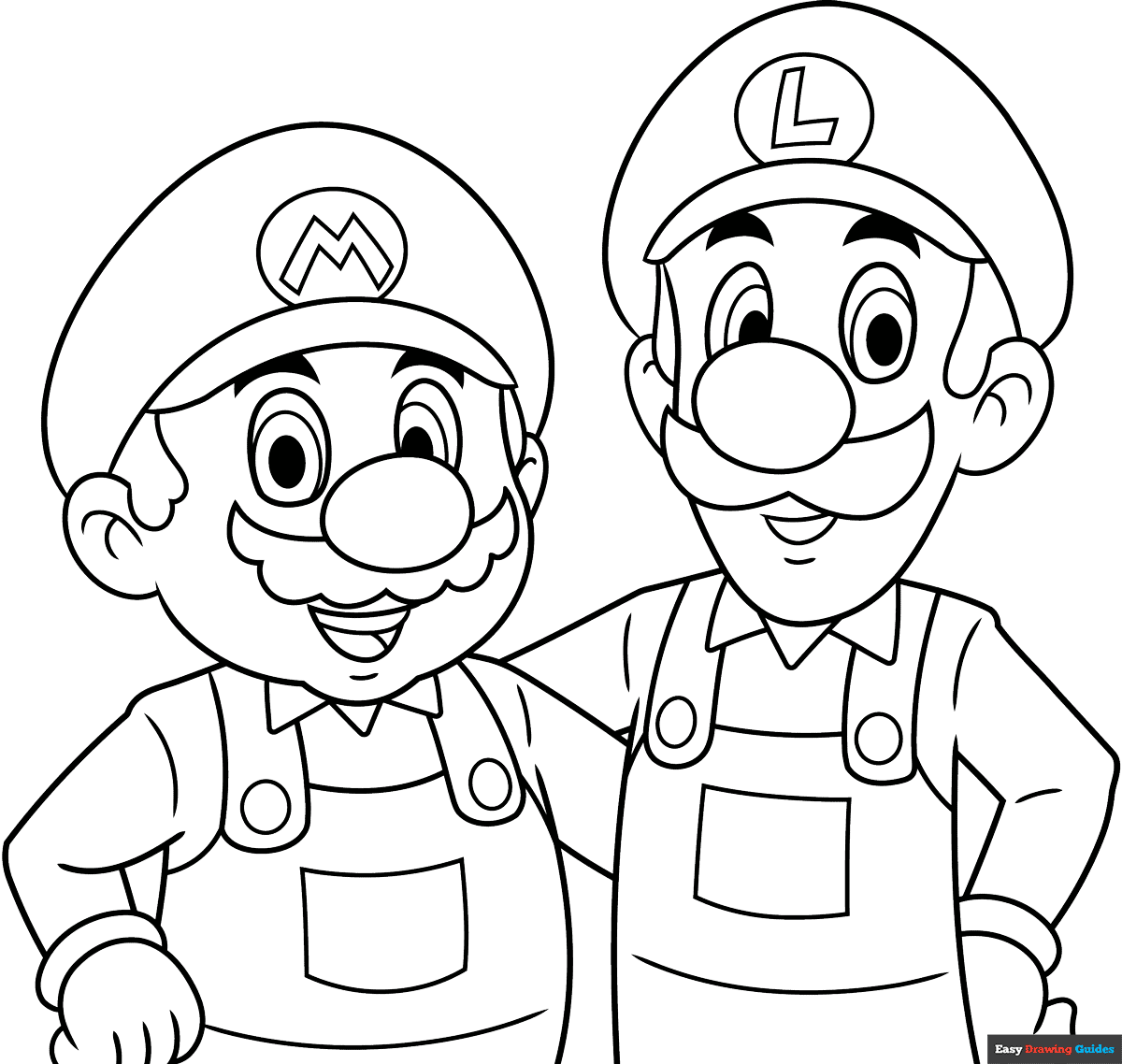 Mario And Luigi Drawing Coloring Page Easy Drawing Guides Mario And Luigi Drawing Coloring Page Easy Drawing Guides