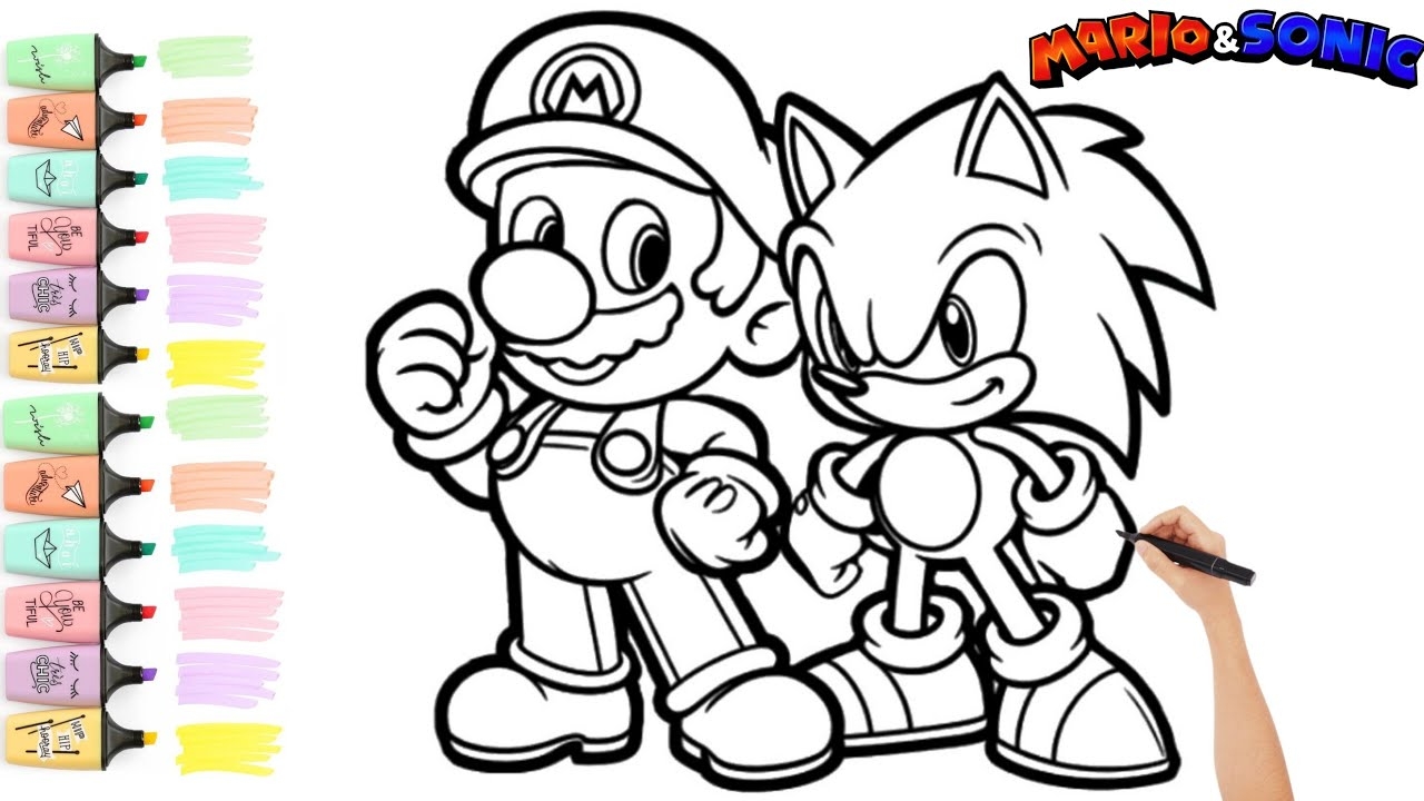 Mario And Sonic Coloring Coloring Videos coloring mario sonic enjoykids YouTube Mario And Sonic Coloring Coloring Videos coloring mario sonic enjoykids YouTube