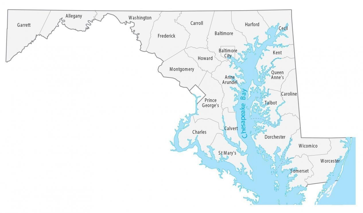 Maryland County Map And Independent City GIS Geography