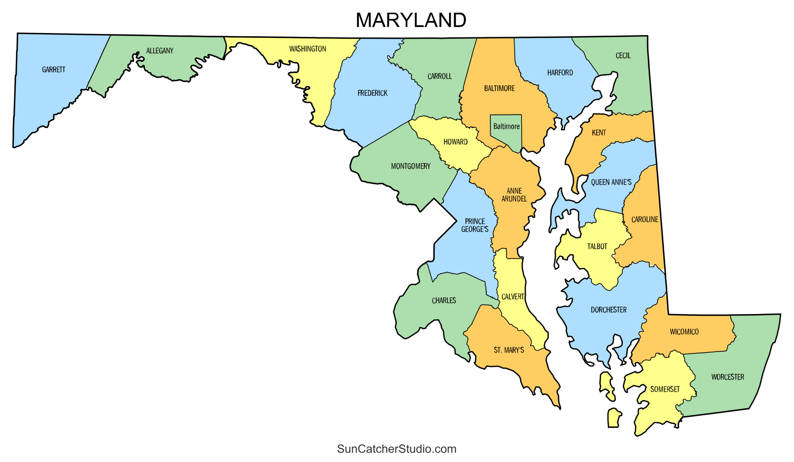 map of maryland counties