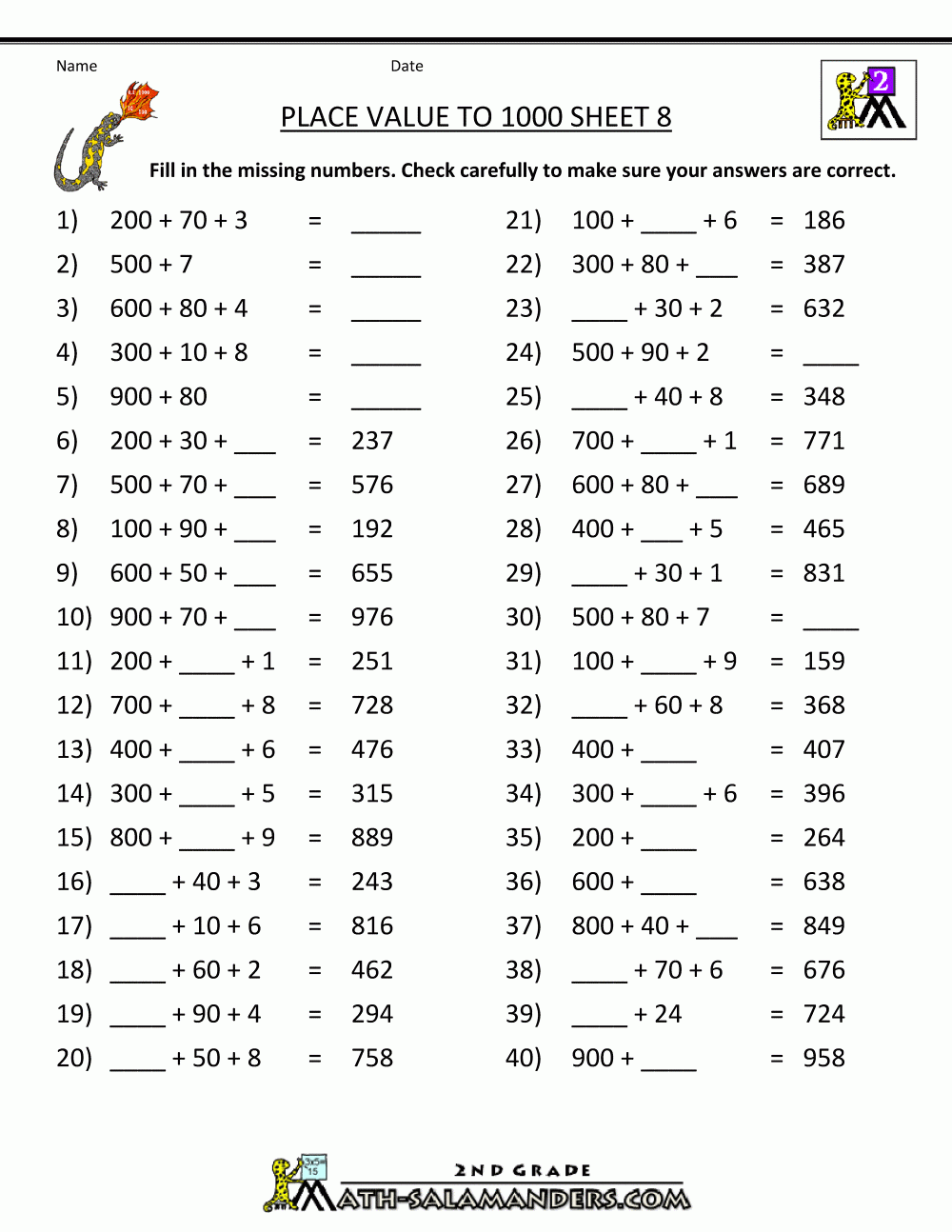 place value activity sheet place value activity sheet