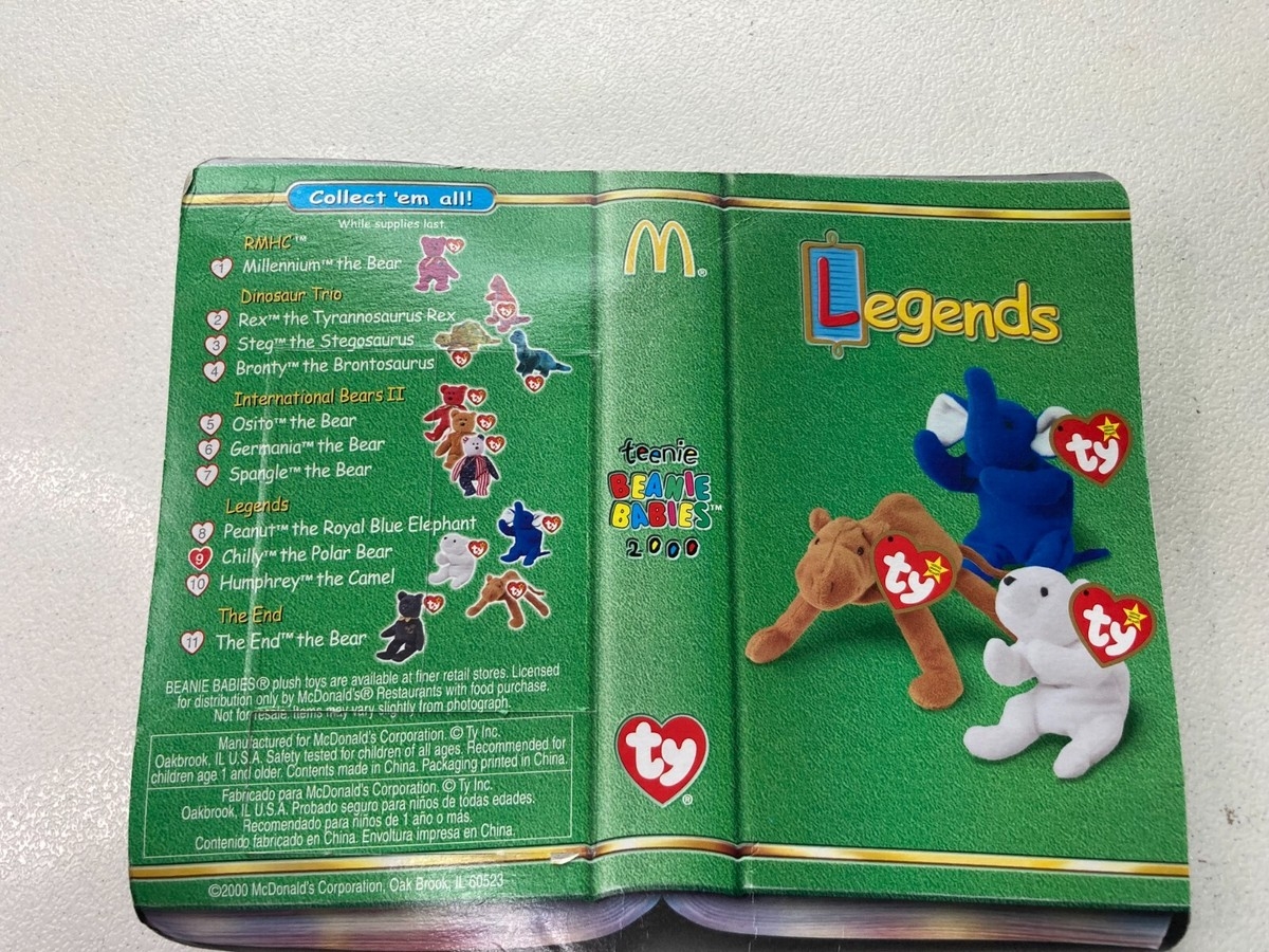 McDonalds TY Beanie Baby Legends Chilly The Polar Bear New On Card NOC EBay