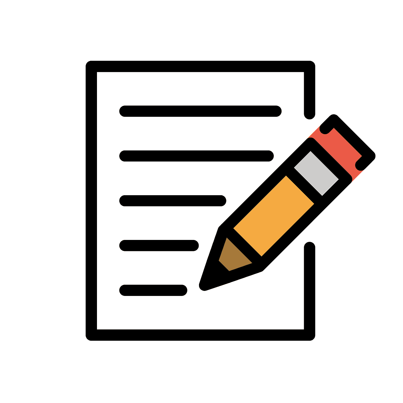 emoji with clipboard and pen