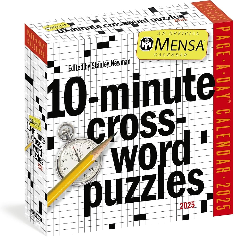 Mensa 10 Minute Crossword Puzzles Page A Day Calendar 2025 Calendars Workman Amazon co za Books