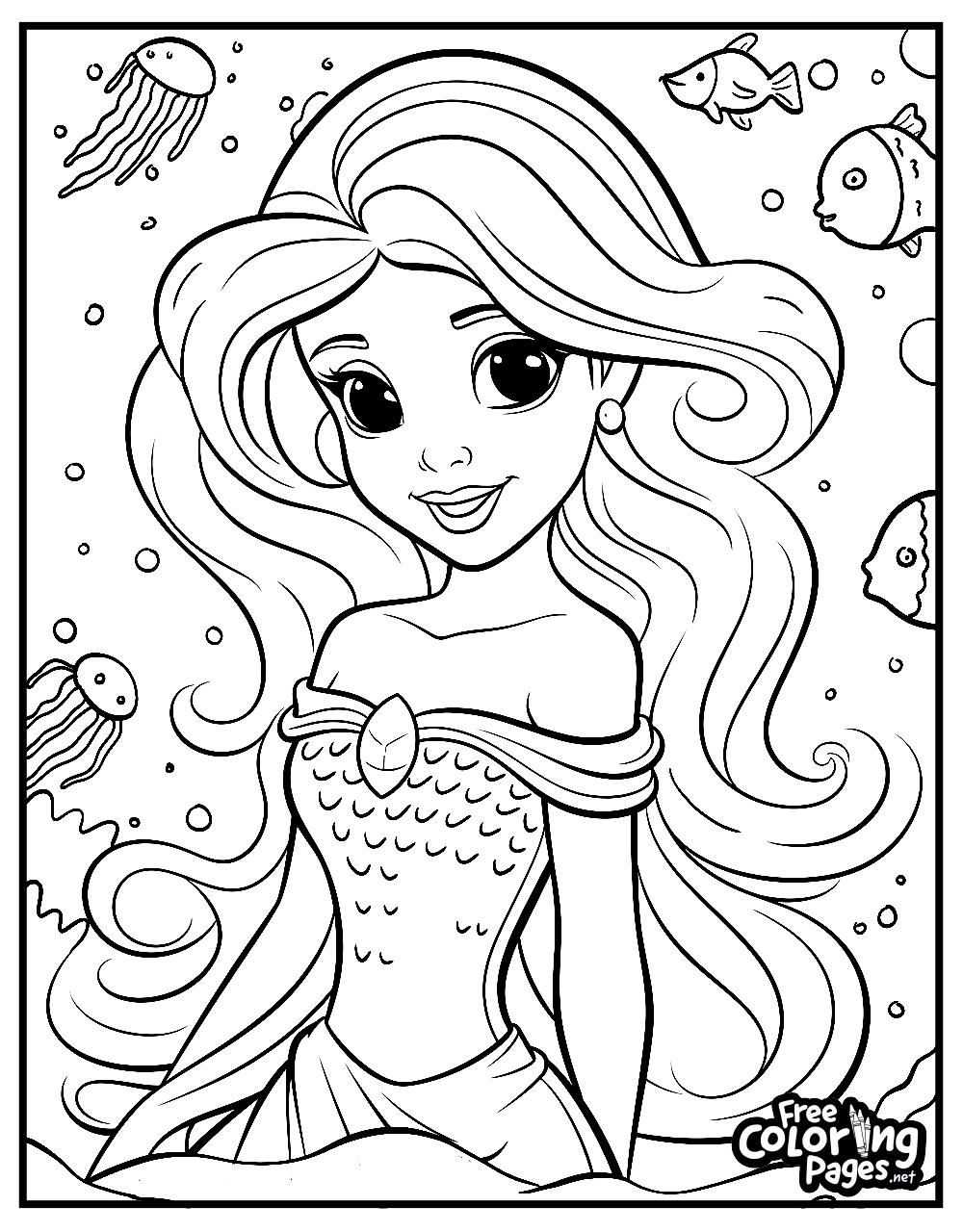 little mermaid coloring pages