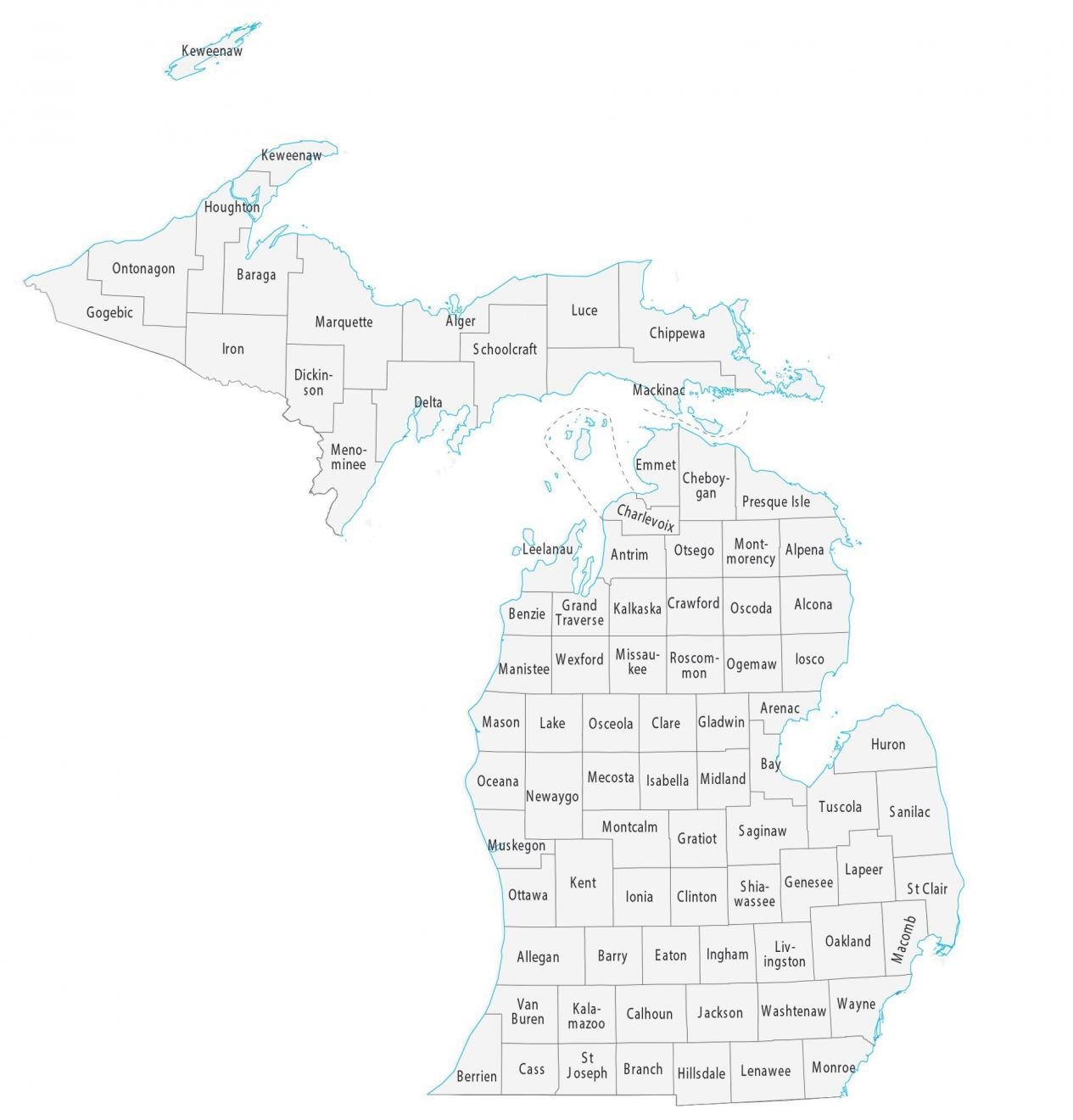 Michigan County Map GIS Geography Michigan County Map GIS Geography