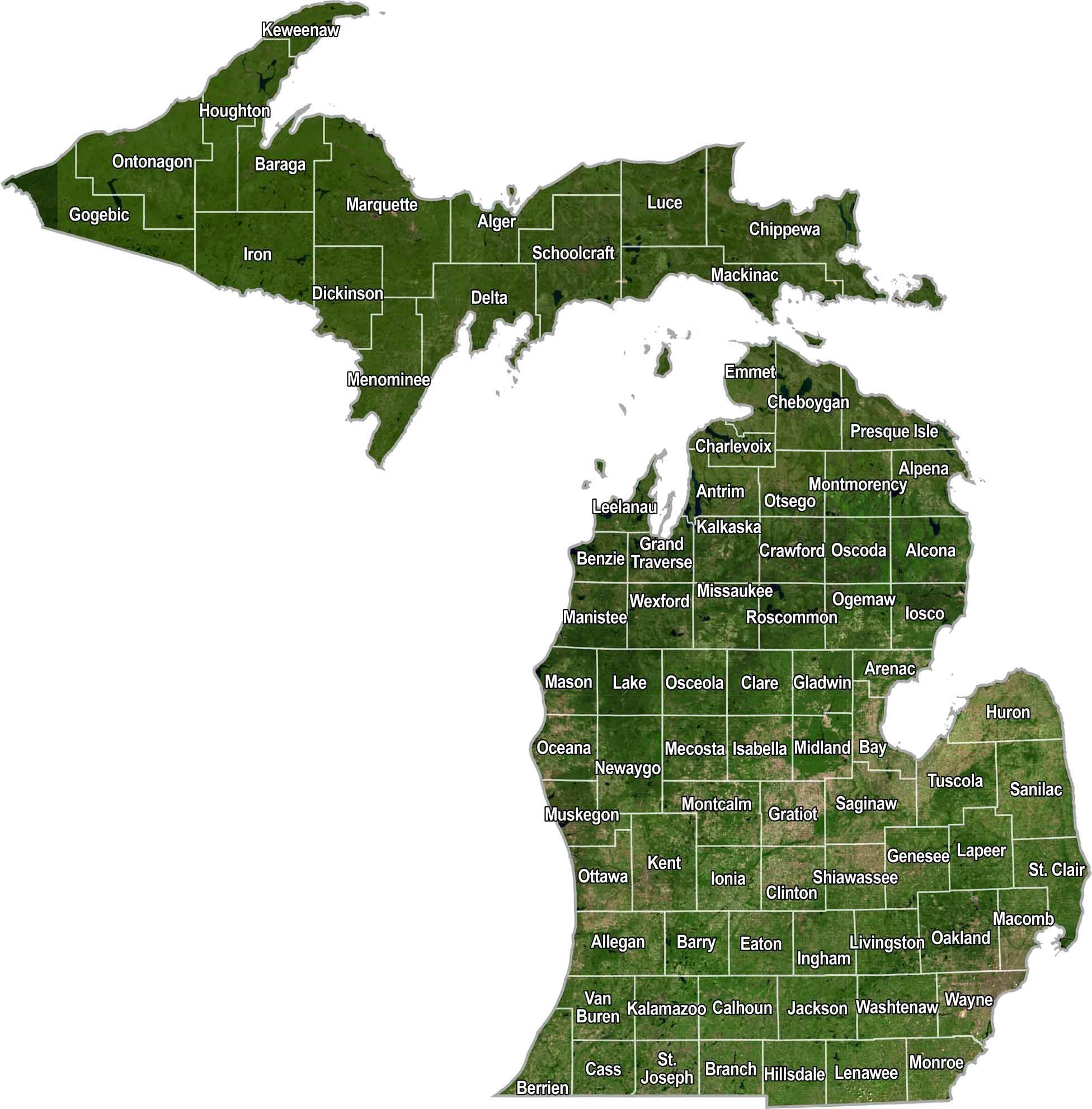 Michigan County Map US County Maps