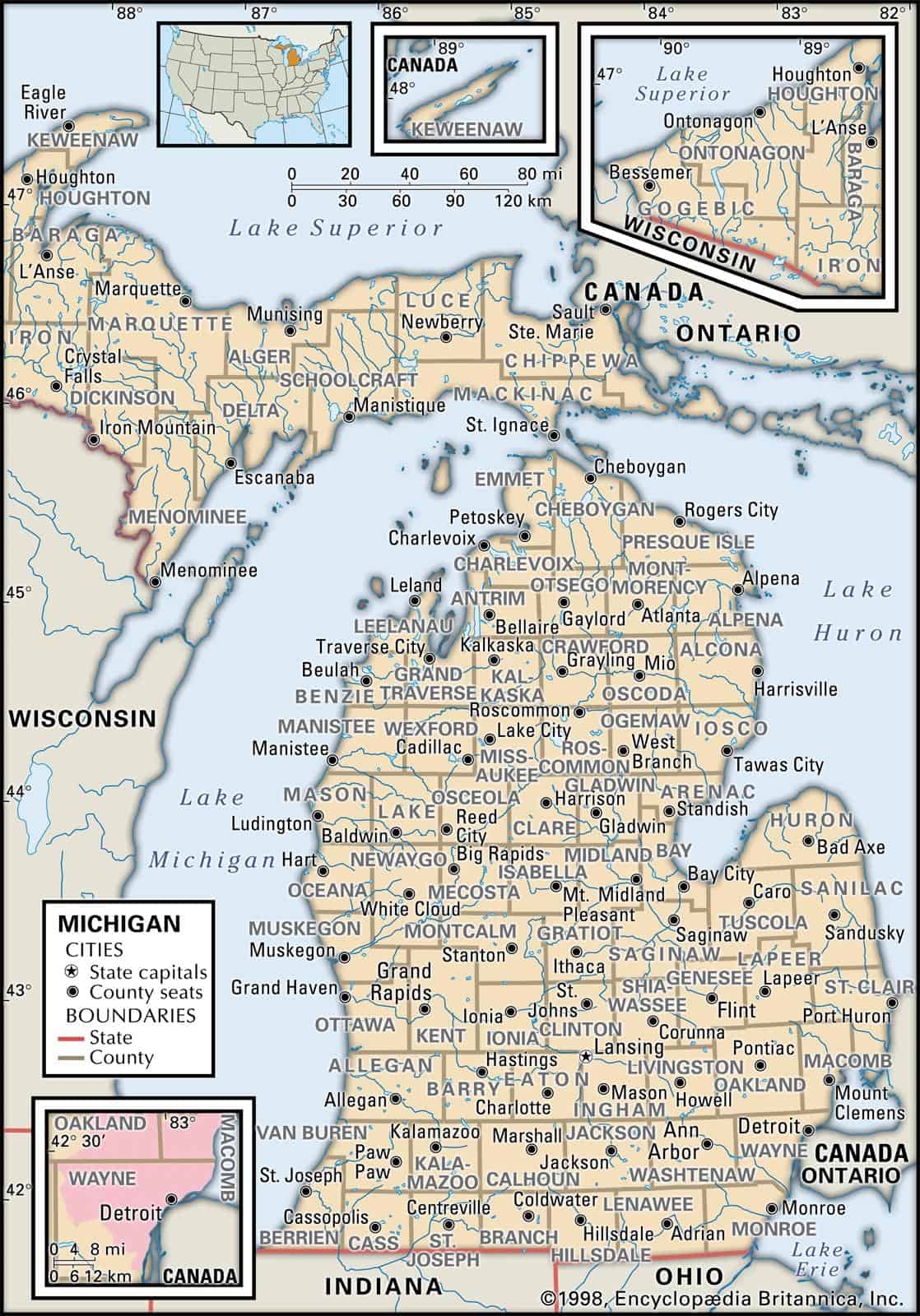 Michigan County Maps Interactive History Complete List Michigan County Maps Interactive History Complete List