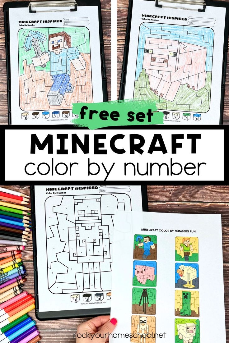 minecraft color by number minecraft color by number