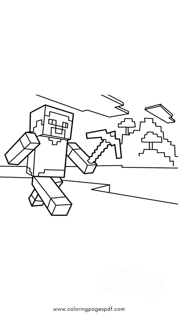 minecraft steve colouring pages minecraft steve colouring pages