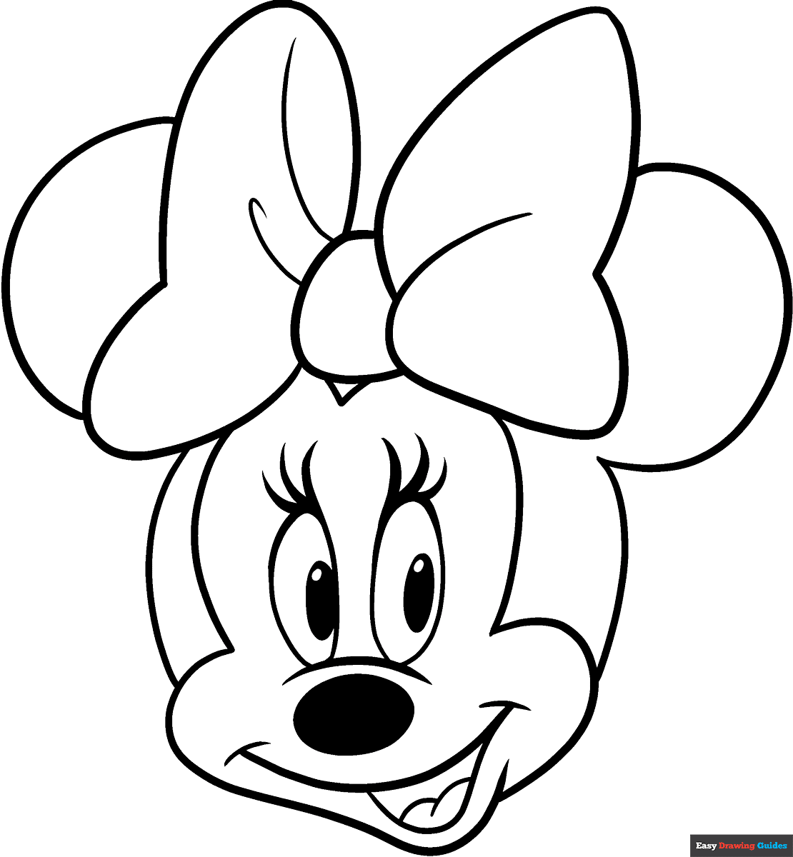 Minnie Mouse Coloring Page Easy Drawing Guides Minnie Mouse Coloring Page Easy Drawing Guides