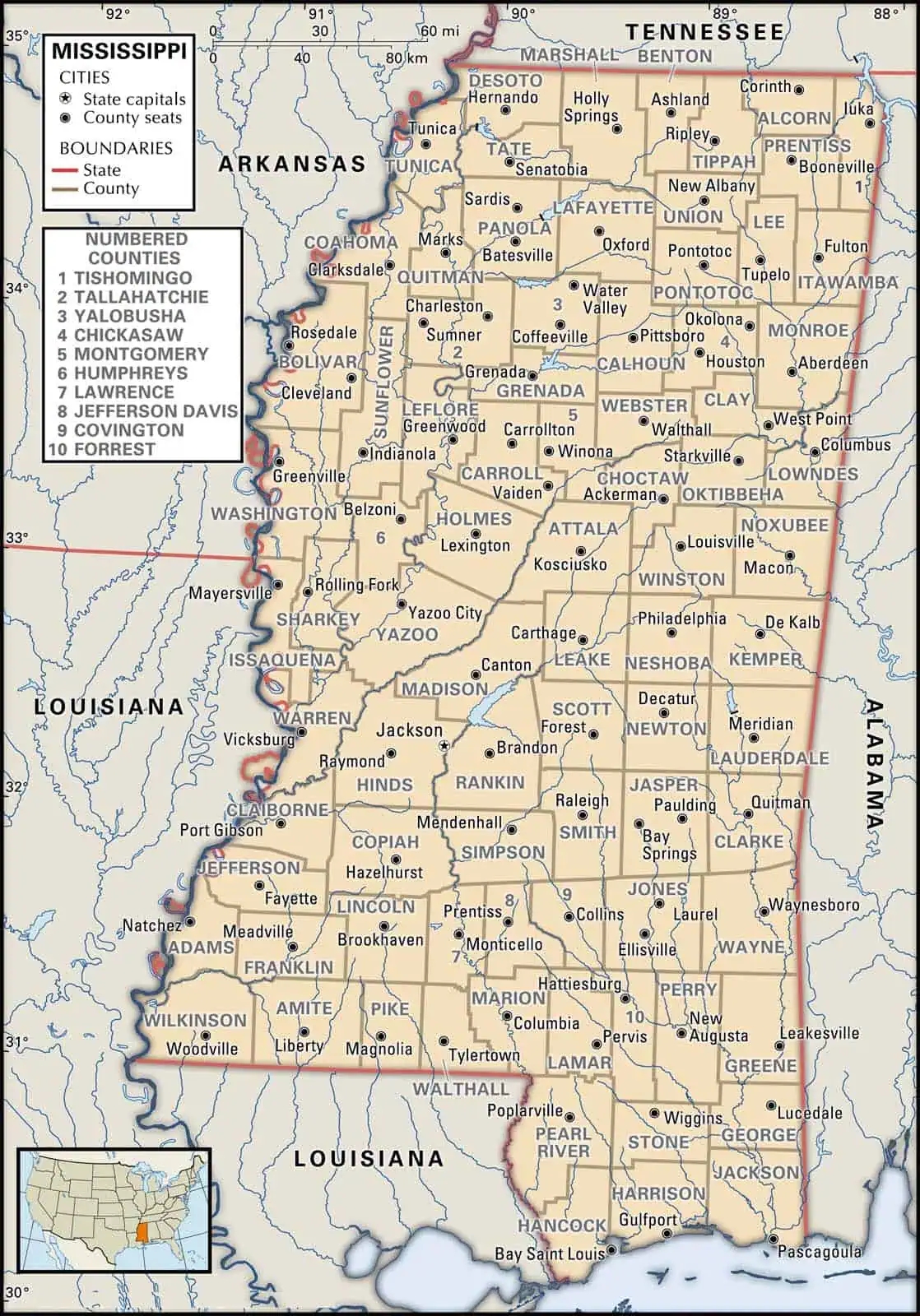 county map of mississippi