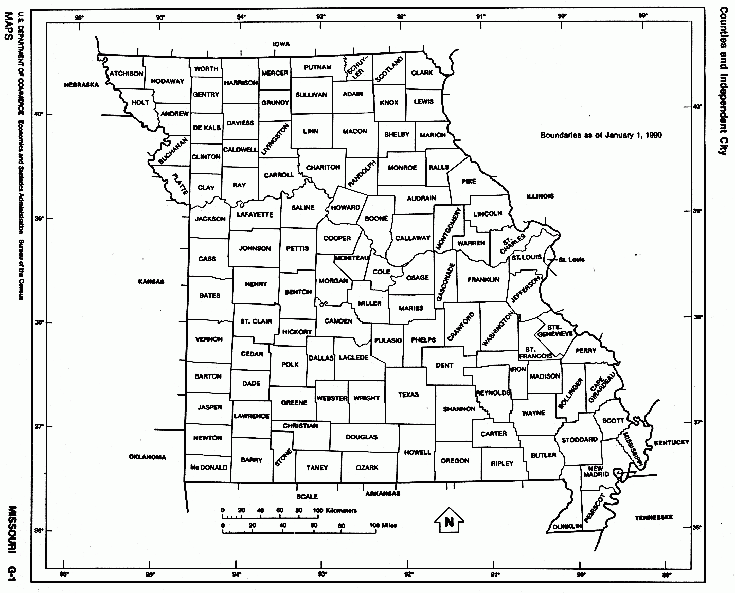map of missouri county map of missouri county