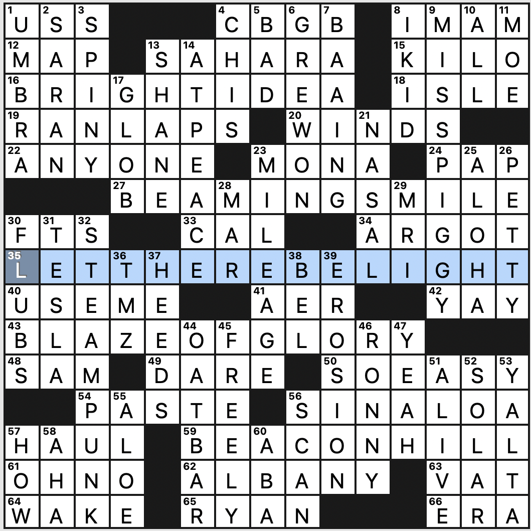 wall street journal crossword answers