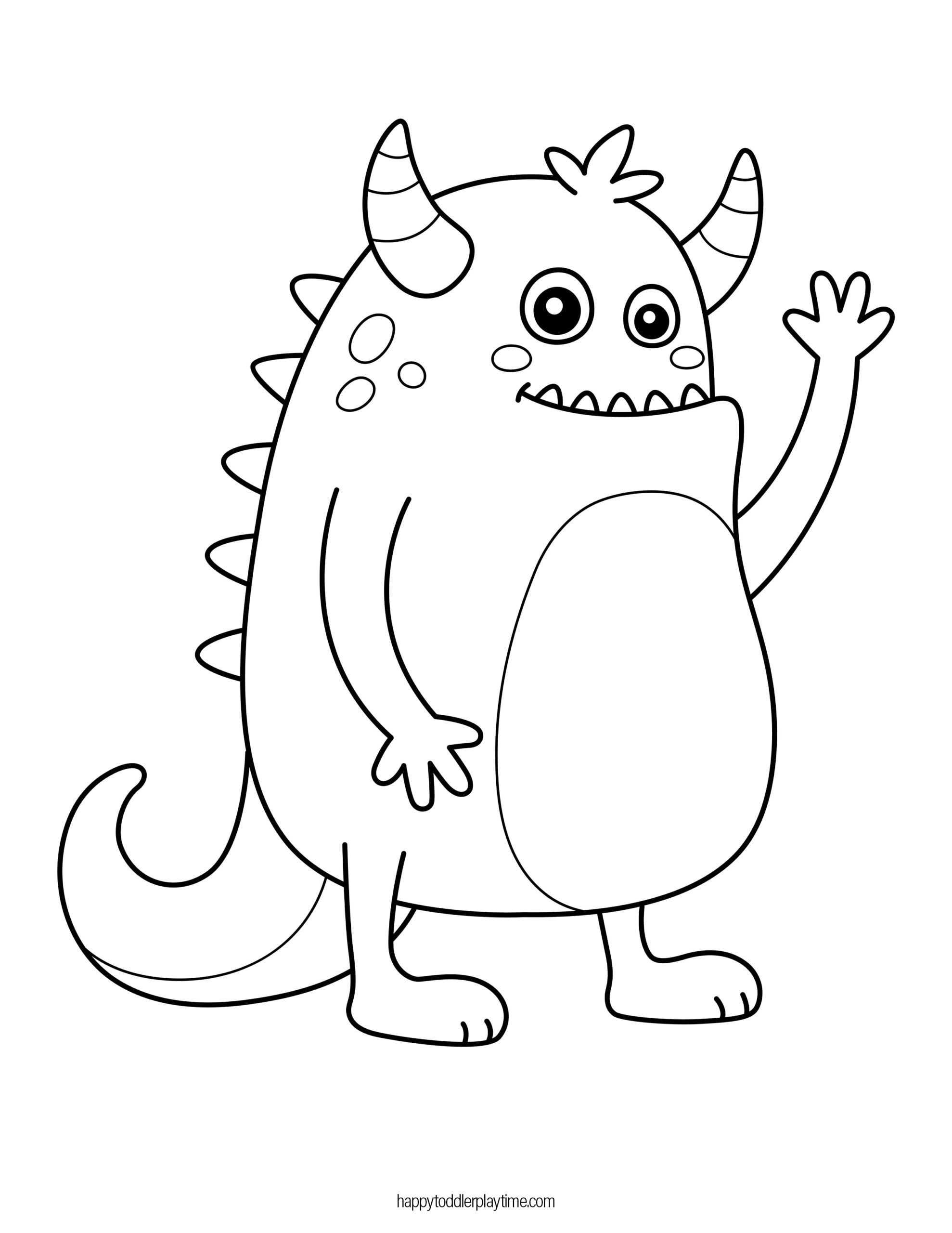 Monster Coloring Pages For Kids Happy Toddler Playtime Monster Coloring Pages For Kids Happy Toddler Playtime
