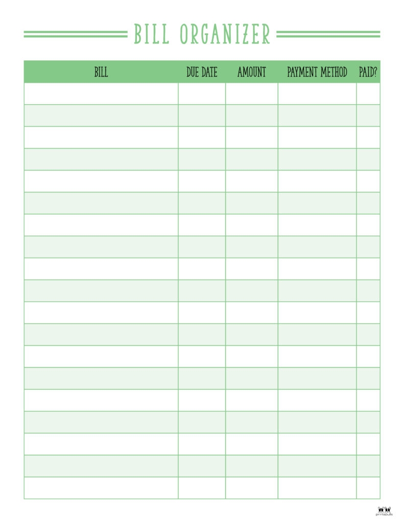 Monthly Bill Organizers 23 Free Printables Printabulls Monthly Bill Organizers 23 Free Printables Printabulls