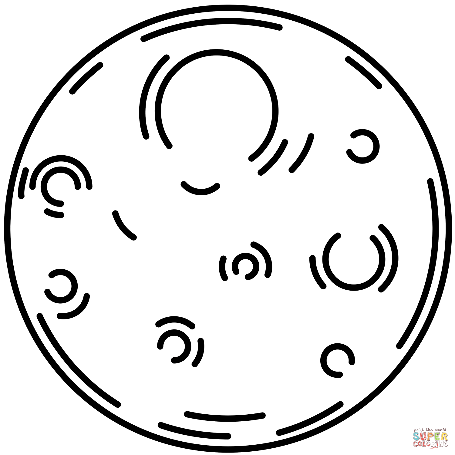 Moon Coloring Page Free Printable