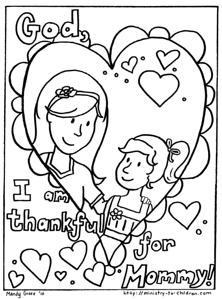 happy mothers day coloring pages