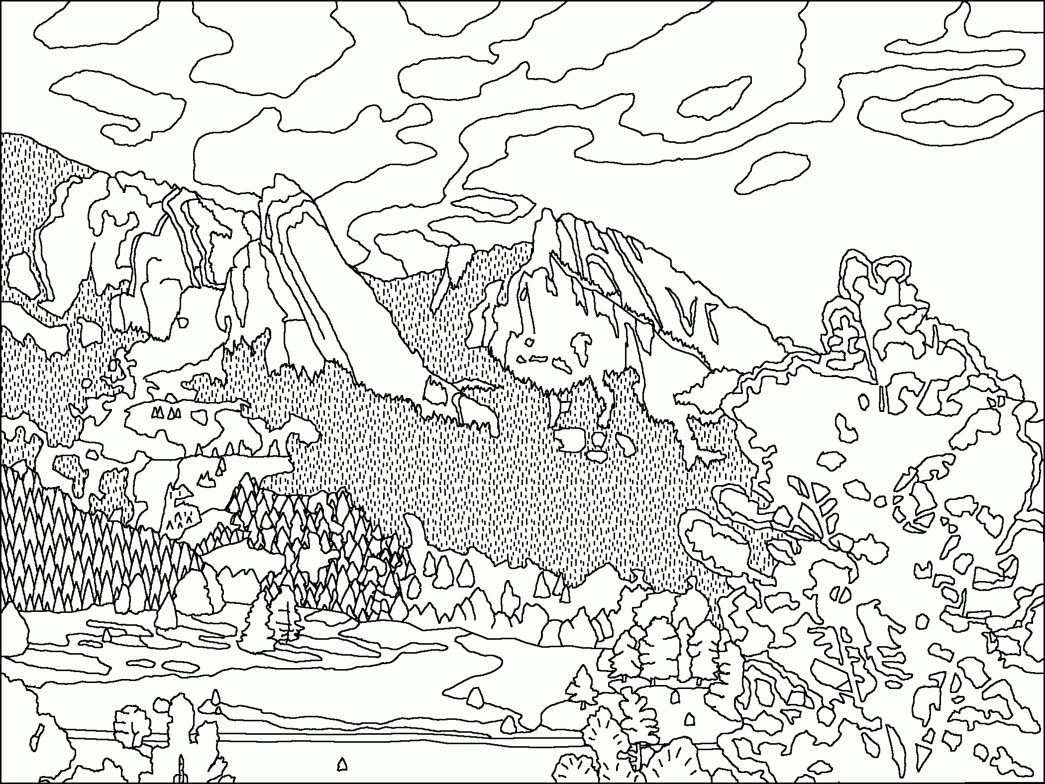 color mountain coloring pages color mountain coloring pages
