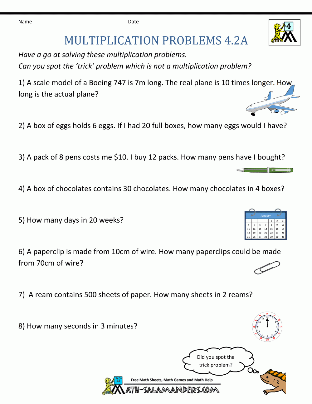Multiplication Word Problems Worksheets Grade 4 Multiplication Word Problems Worksheets Grade 4