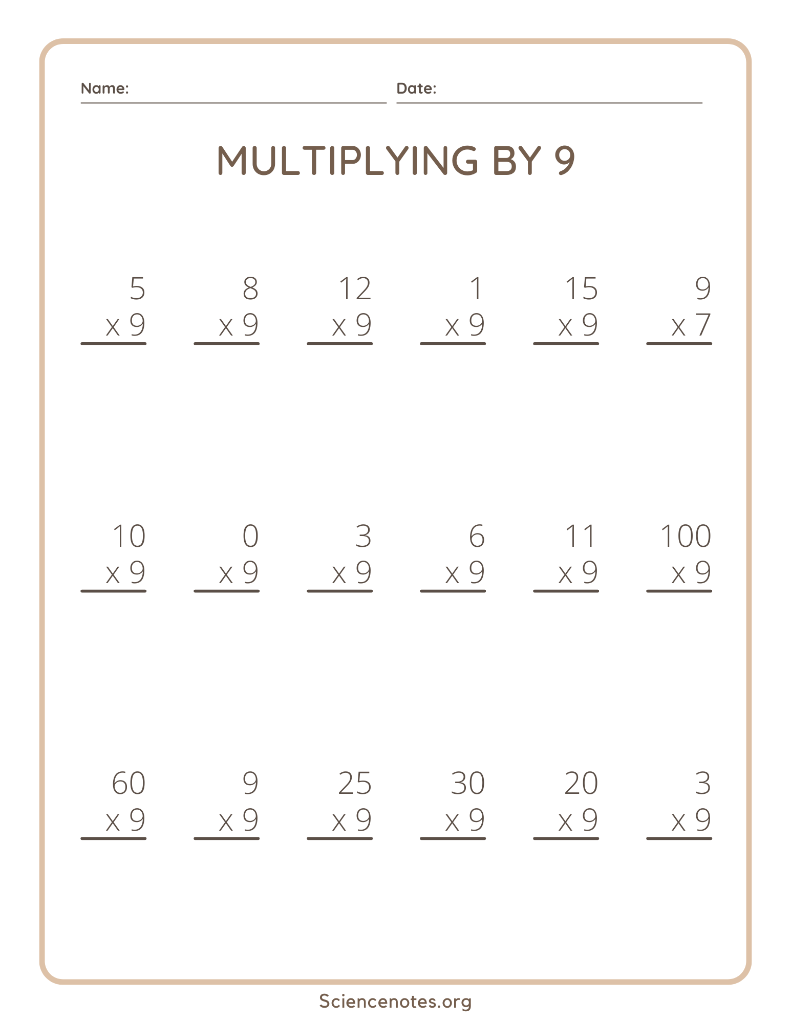 Multiplication Worksheets Multiplication Worksheets