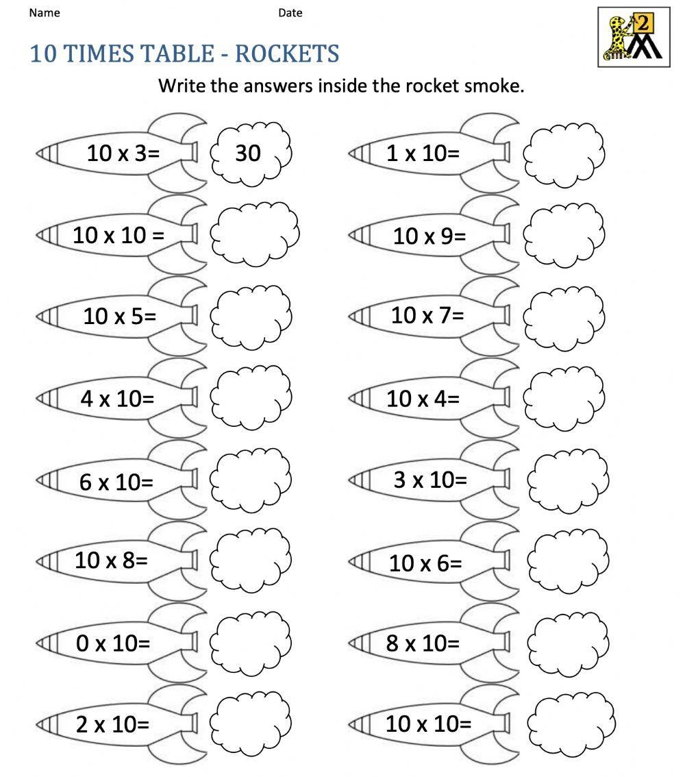 Multiply By 10 Worksheet Worksheets Library