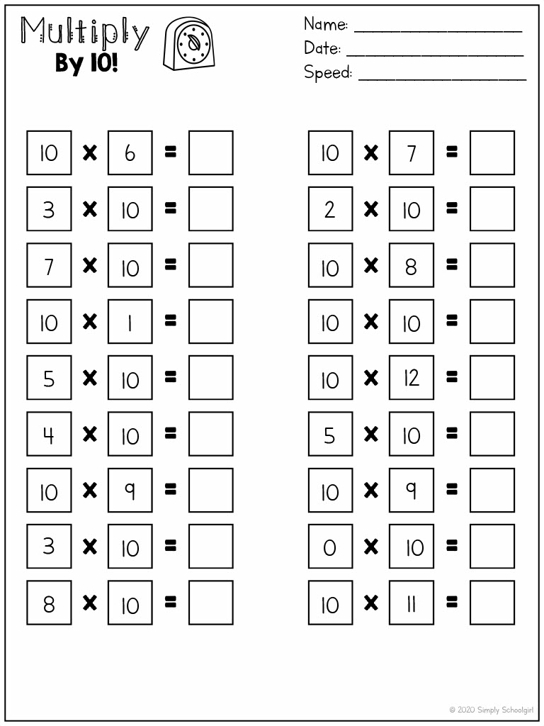Multiply By Ten Worksheets Multiplication 10 Times Tables By Teach Simple Multiply By Ten Worksheets Multiplication 10 Times Tables By Teach Simple