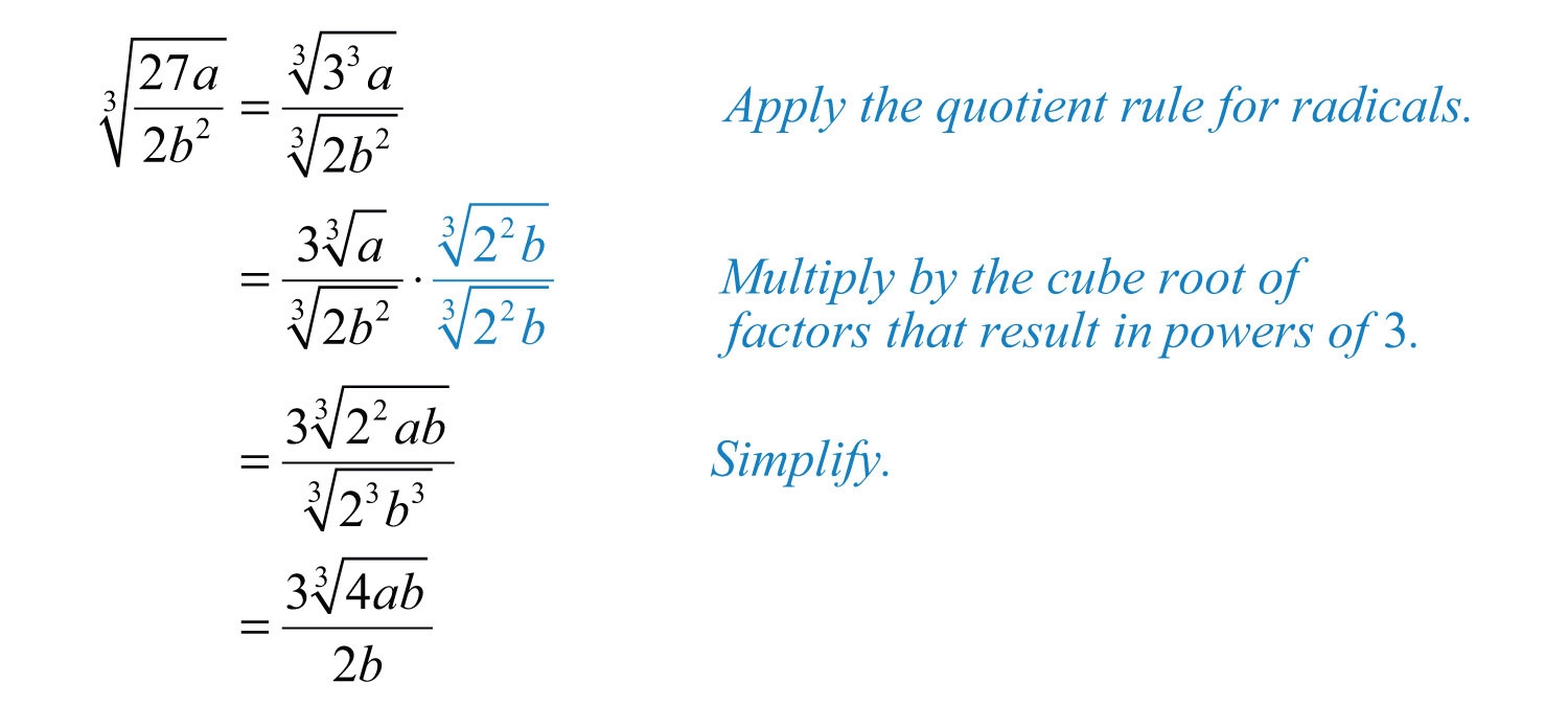 Multiplying And Dividing Radical Expressions