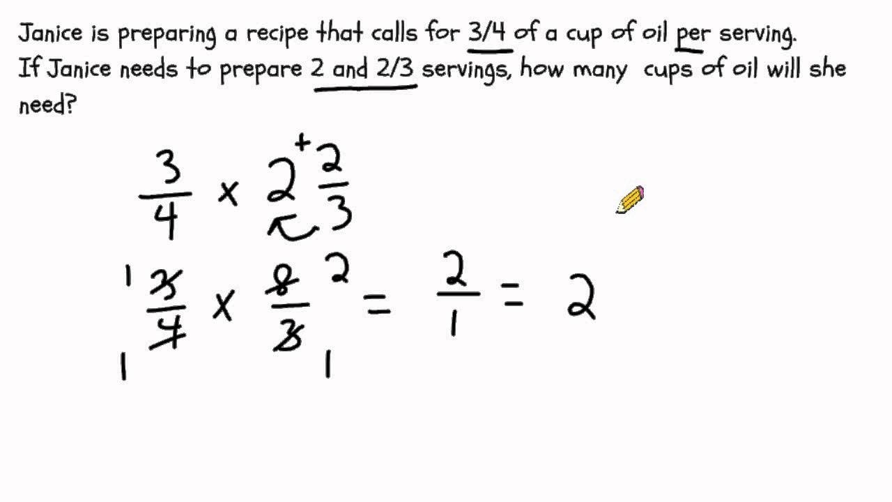 multiplying fractions word problems