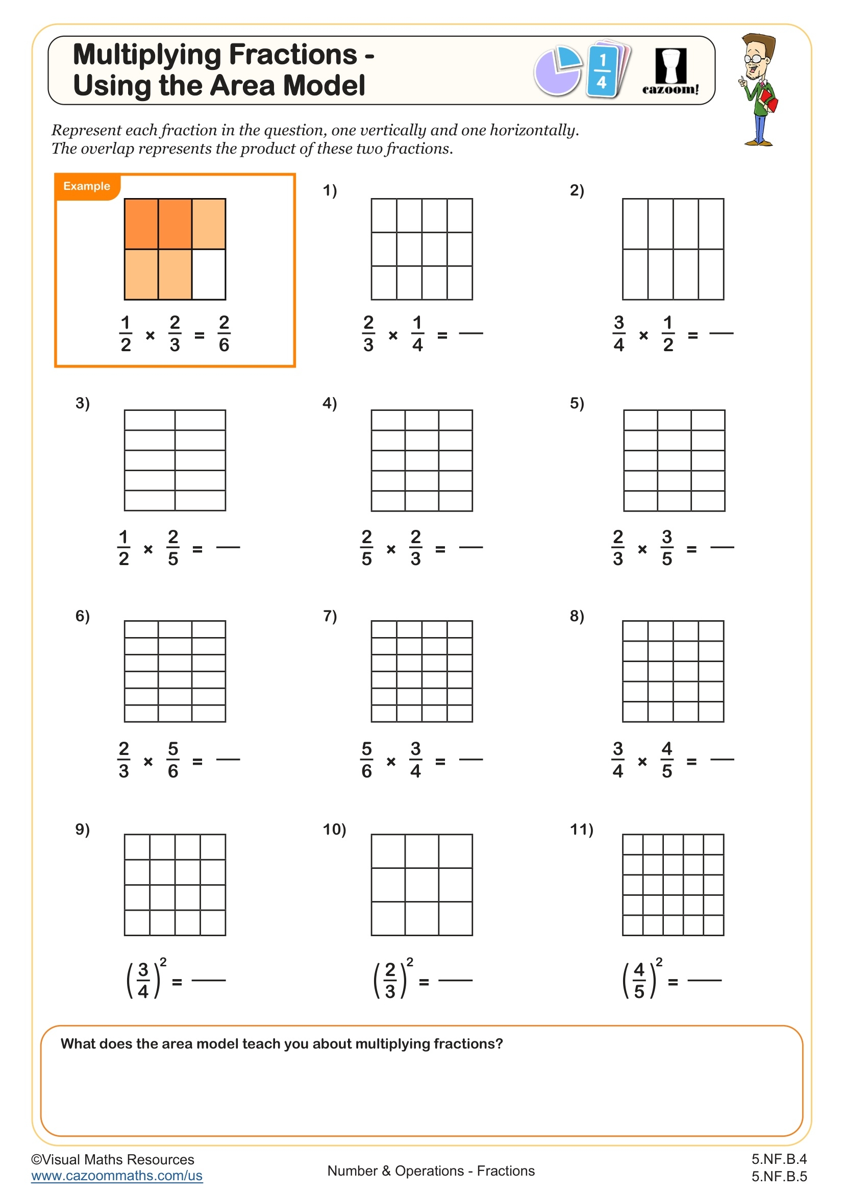 multiplying fractions by fractions worksheet