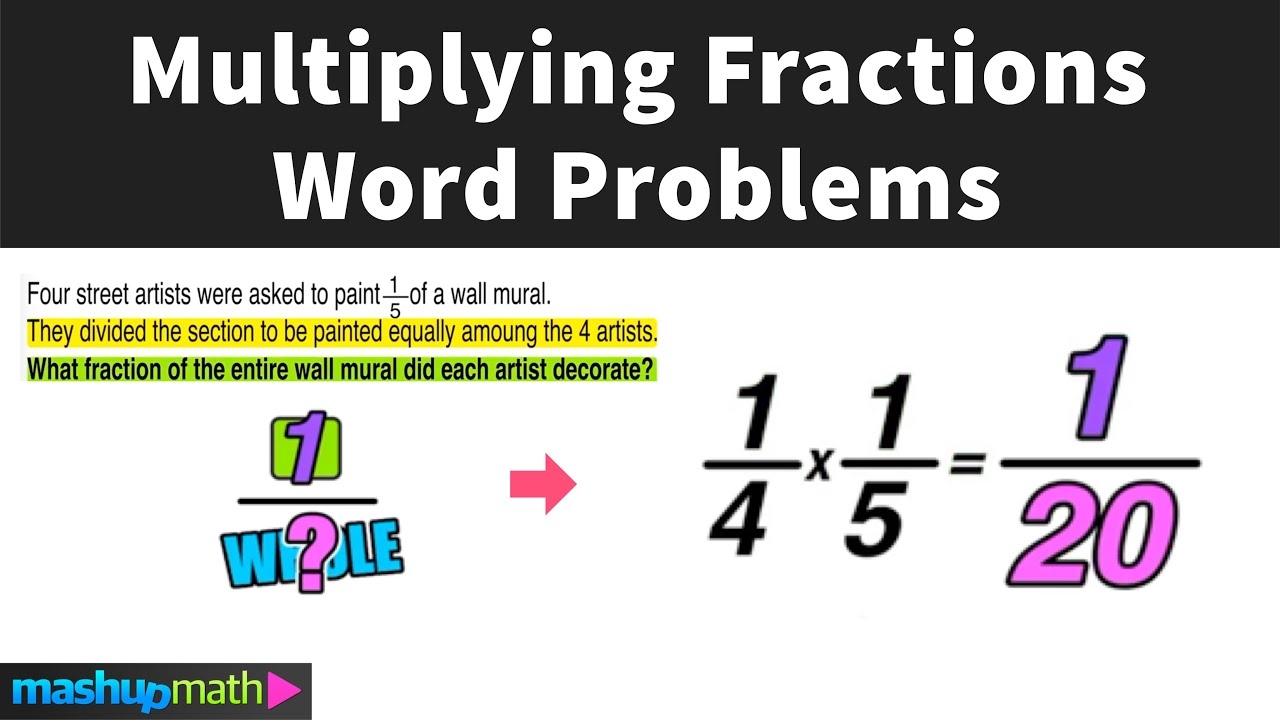 Multiplying Fractions Word Problem Practice YouTube