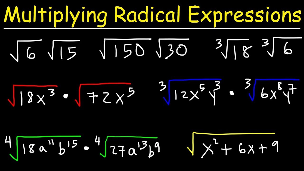 Multiplying Radical Expressions With Variables And Exponents YouTube