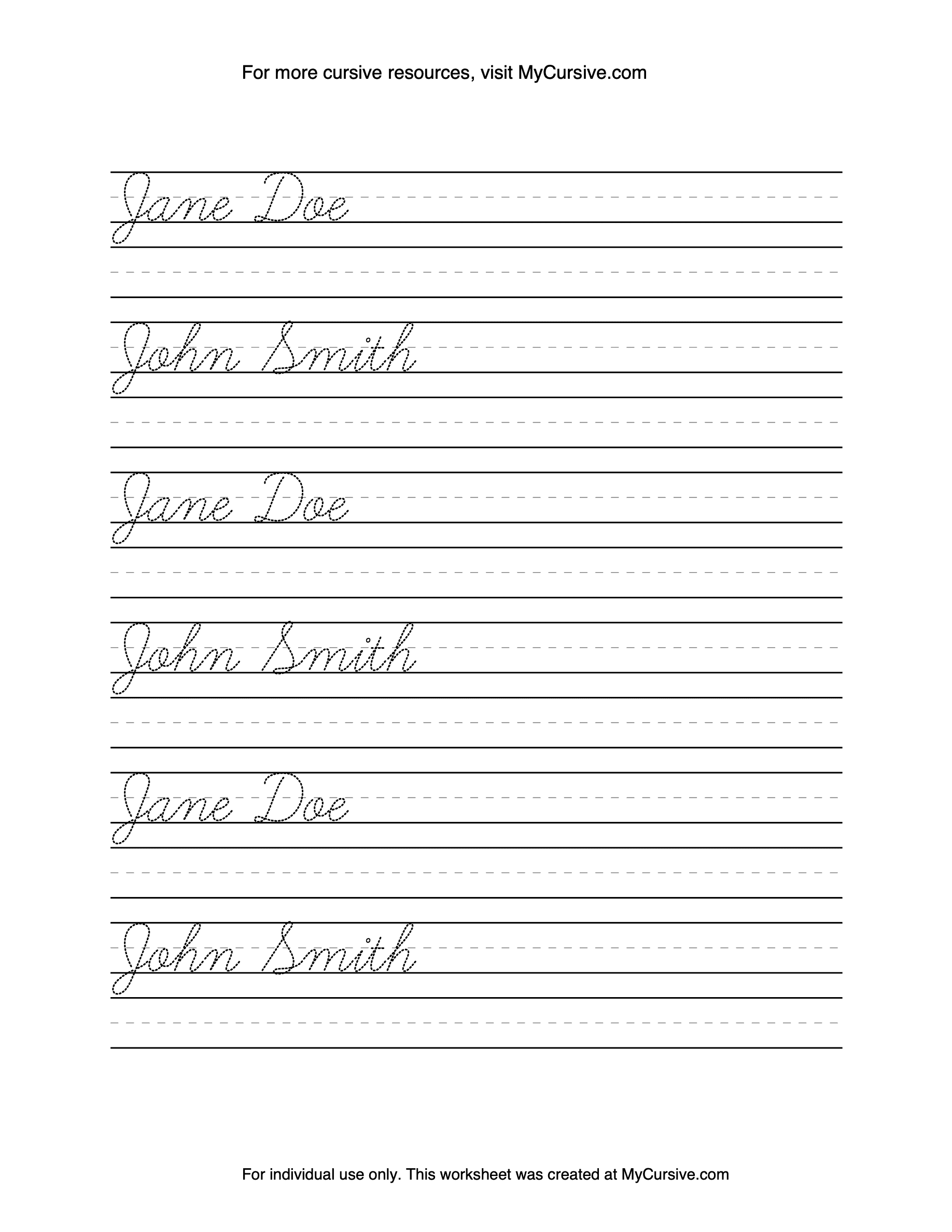 MyCursive Cursive Worksheet Generator Create Practice MyCursive Cursive Worksheet Generator Create Practice