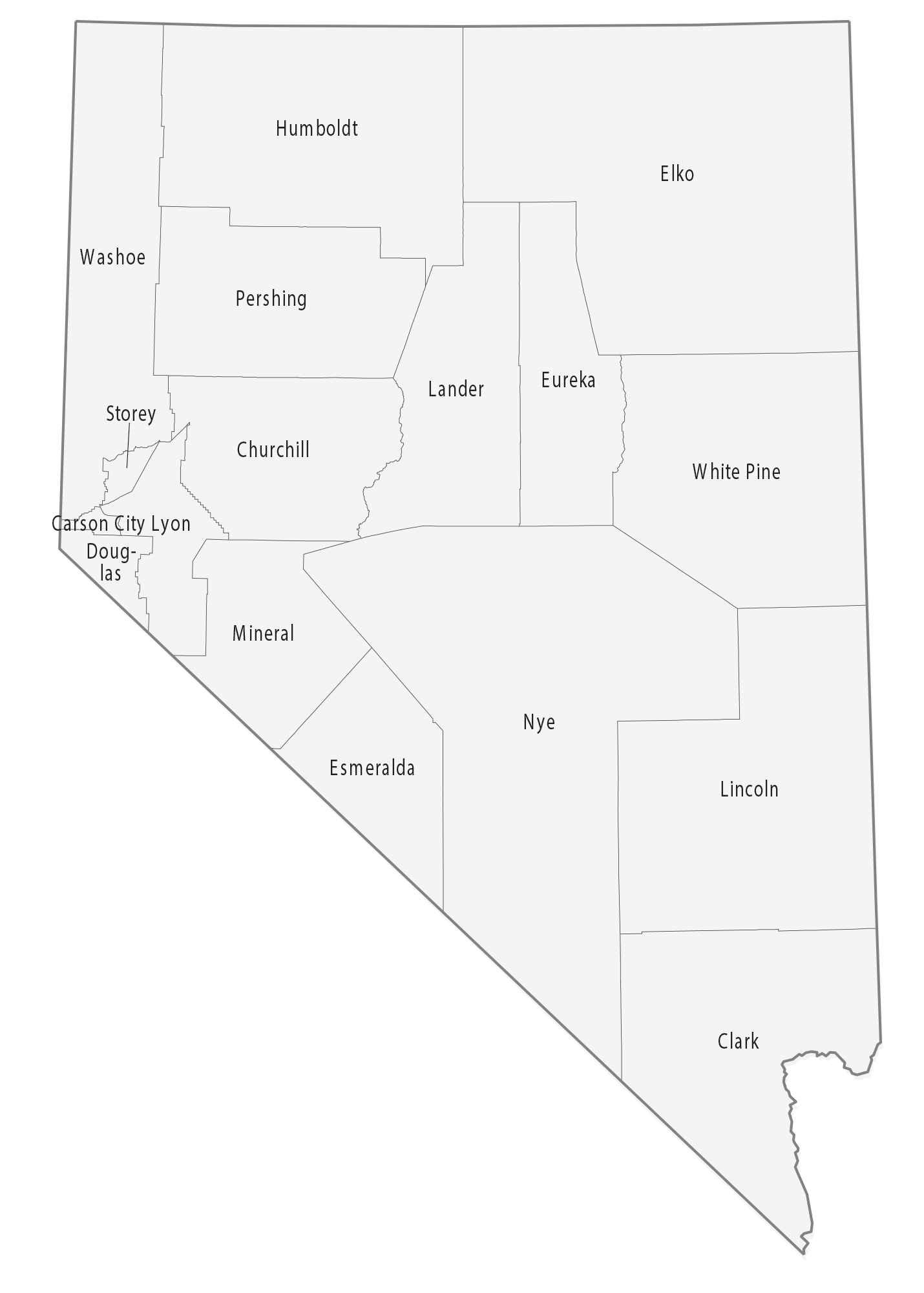 Nevada County Map And Independent City GIS Geography