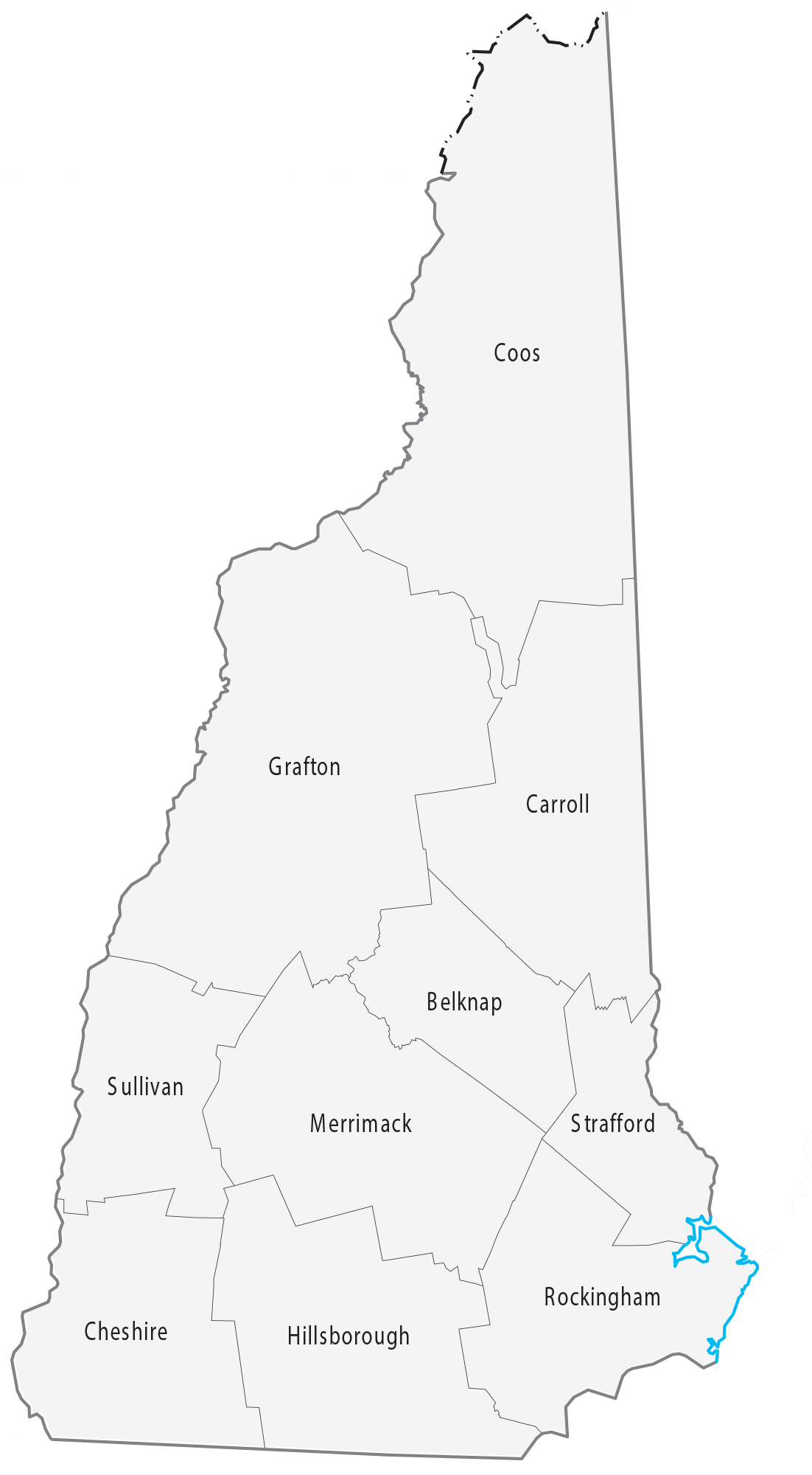 New Hampshire County Map GIS Geography