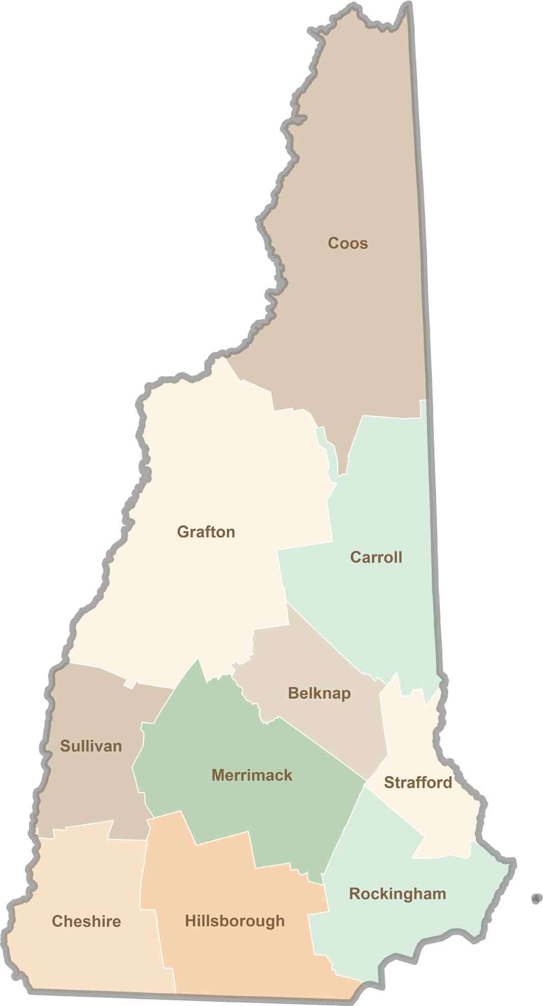 New Hampshire County Map US County Maps New Hampshire County Map US County Maps