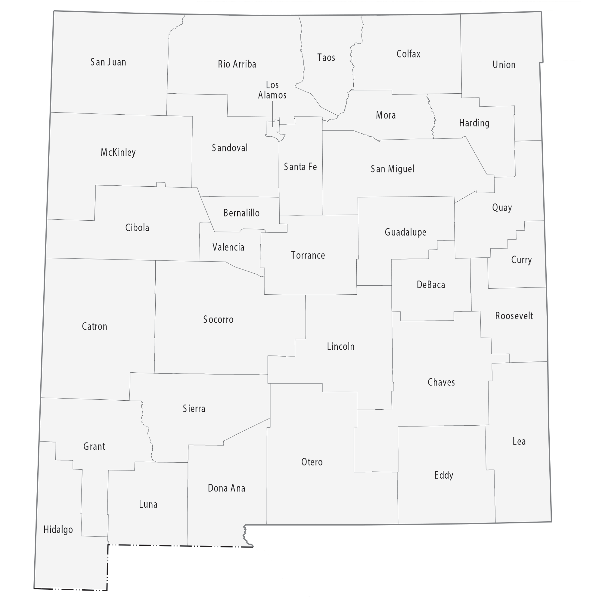 New Mexico County Map GIS Geography New Mexico County Map GIS Geography