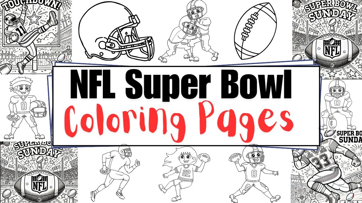 NFL Super Bowl Coloring Pages For Kids Happy Toddler Playtime