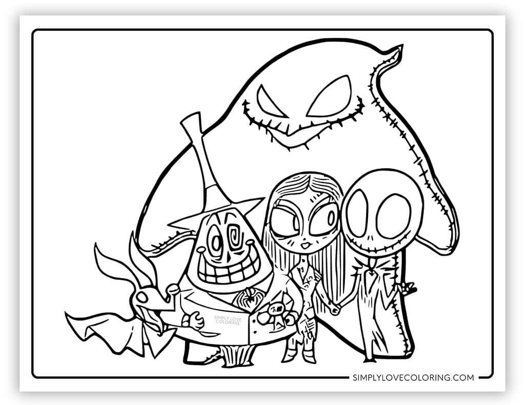 Nightmare Before Christmas Coloring Pages Free PDF Printables Simply Love Coloring Nightmare Before Christmas Coloring Pages Free PDF Printables Simply Love Coloring