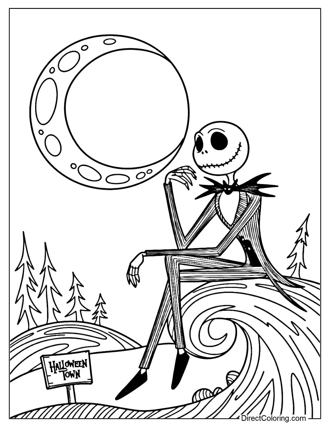 Nightmare Before Christmas Coloring Pages Free PDF To Download And Print Nightmare Before Christmas Coloring Pages Free PDF To Download And Print