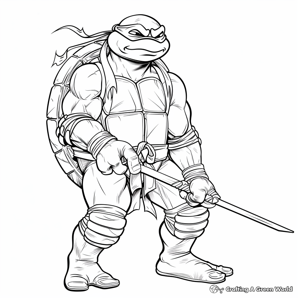 mutant ninja turtles colouring pages