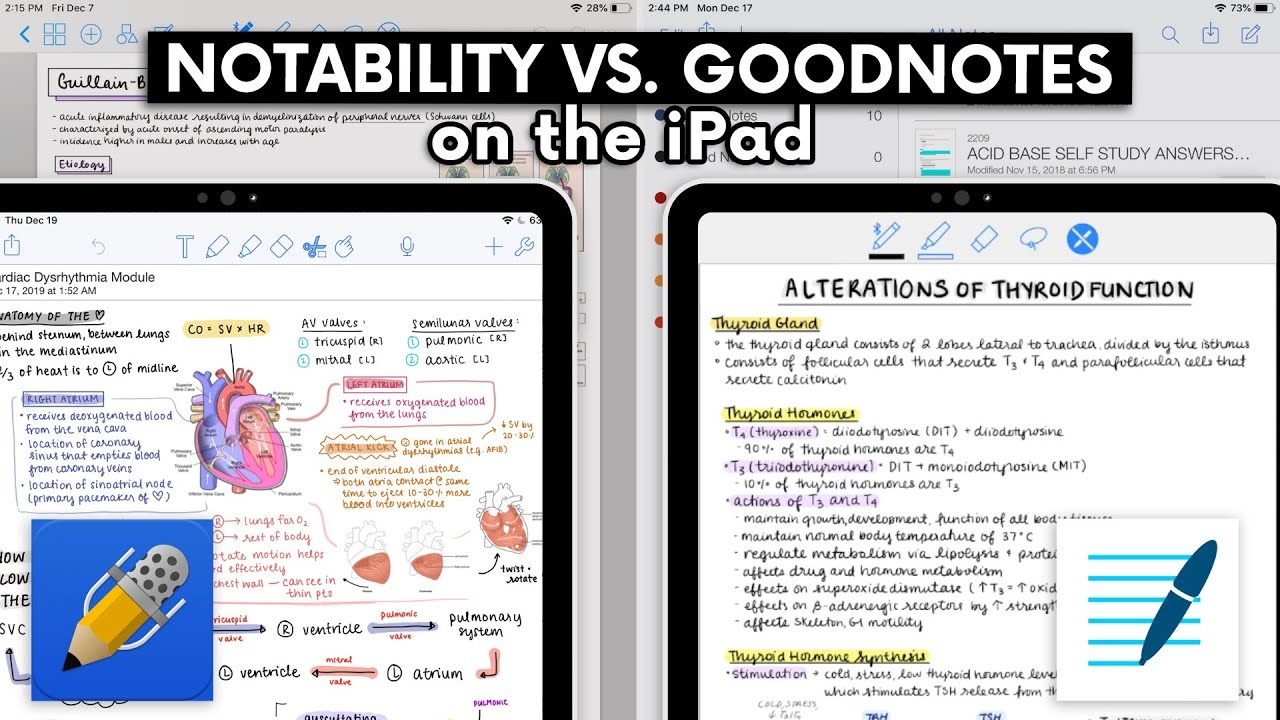 NOTABILITY VS GOODNOTES ON THE IPAD YouTube NOTABILITY VS GOODNOTES ON THE IPAD YouTube