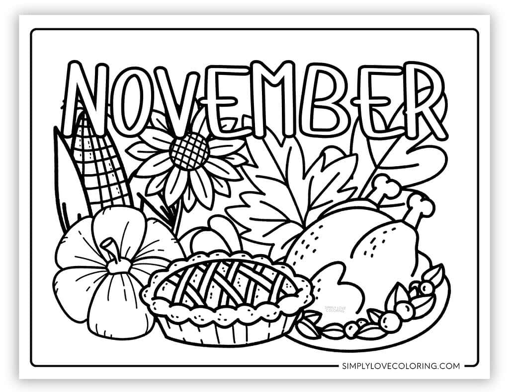 November Coloring Pages Free PDF Printables Simply Love Coloring