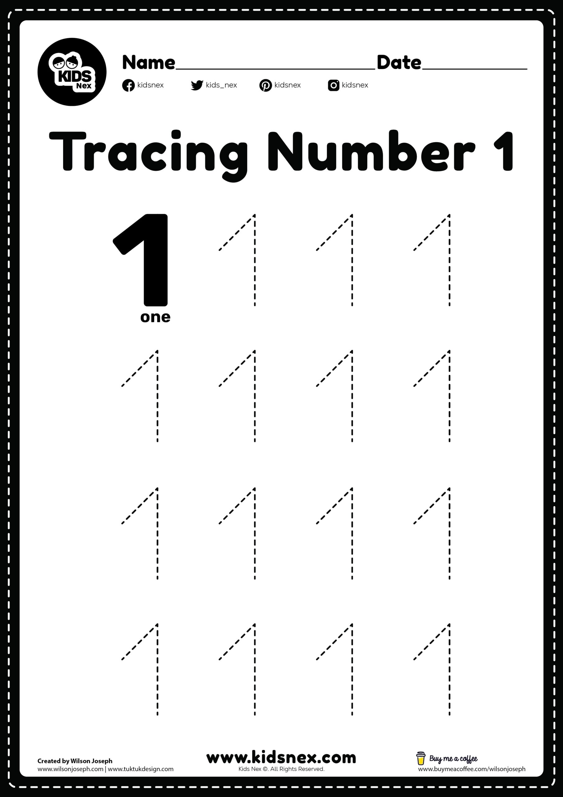 preschool tracing worksheets numbers