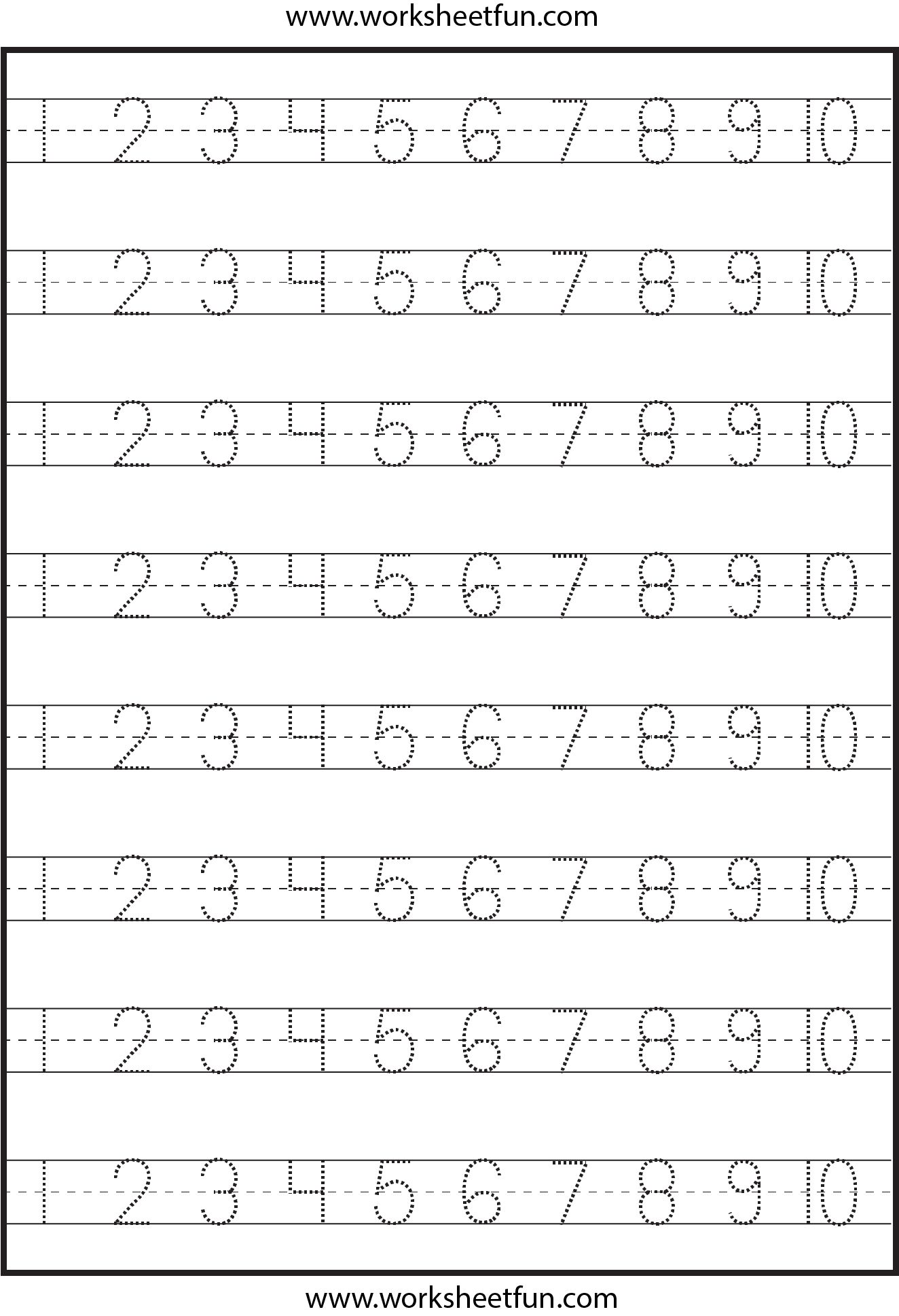 trace the numbers worksheet trace the numbers worksheet