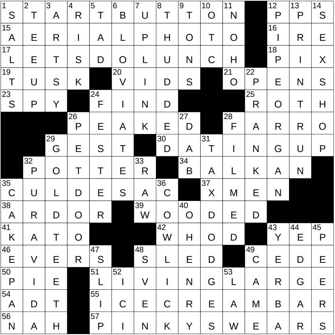 NYXCrossword Page 2 Of 6247 Answers To The New York Times Crossword
