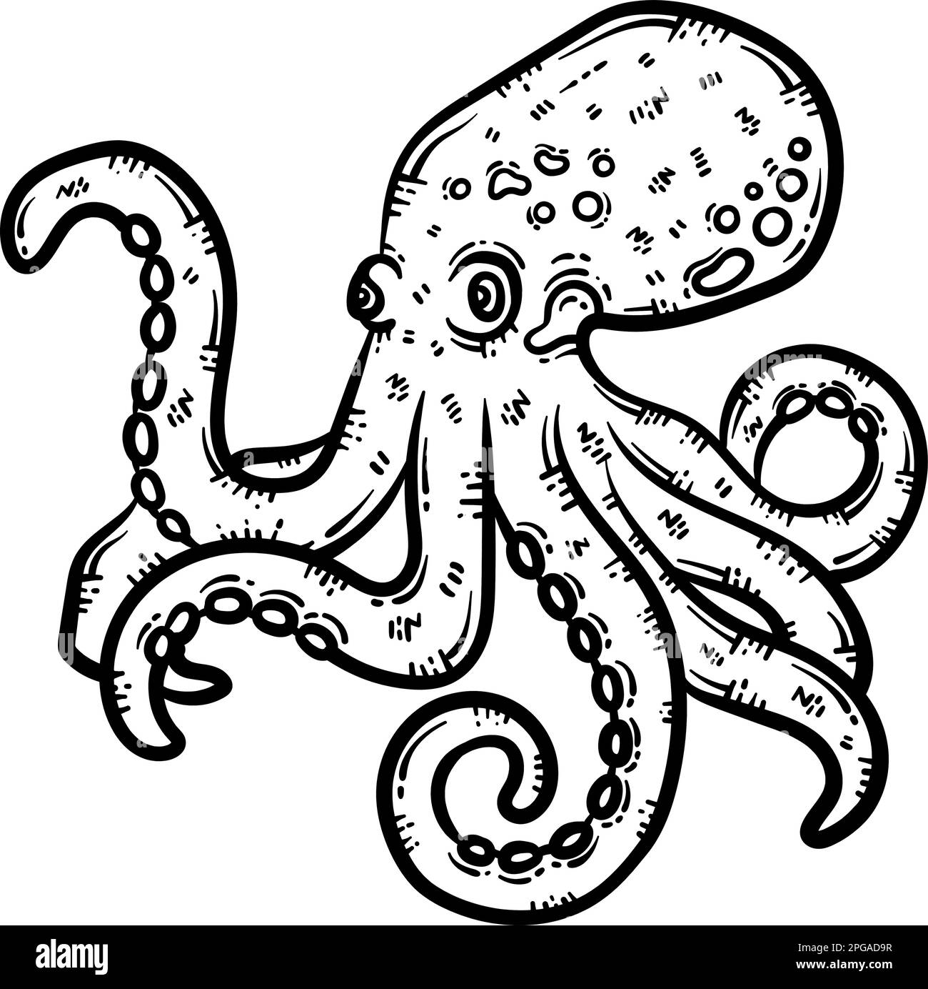 Octopus Animal Coloring Page For Adult Stock Vector Image Art Alamy Octopus Animal Coloring Page For Adult Stock Vector Image Art Alamy