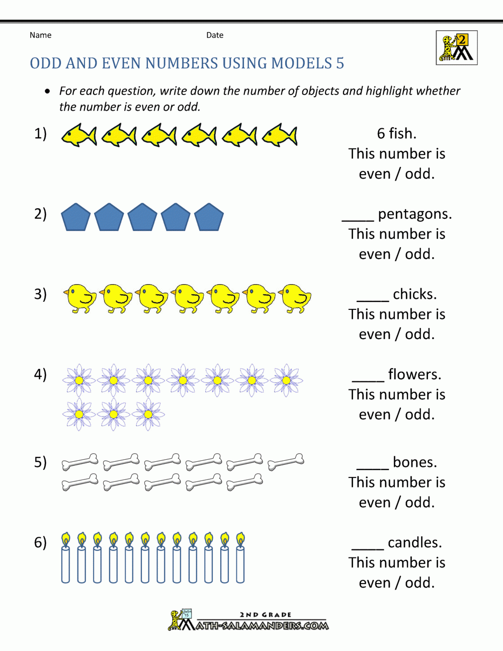 Odd Numbers And Even Numbers Worksheet